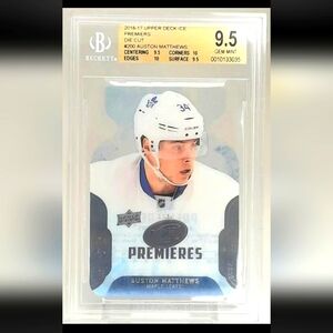 Auston Matthews 2016-17 Upper Deck Ice RC #200 Diecut | Graded BGS 9.5 w/ 2 10's